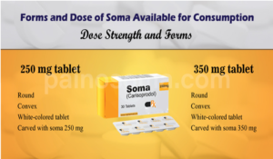 soma consumption ranges from 250 – 350 mg